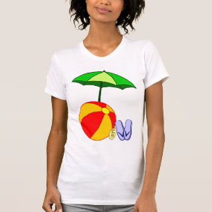 Zwemmen Beach Ball Paraplu T-shirt