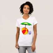Zwemmen Beach Ball Paraplu T-shirt (Voorkant volledig)