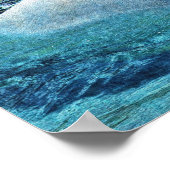 Zwemmen Beer en gletsjer Wildlife Art Poster (Hoek)