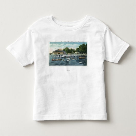 Zwemmen bij Bemus Point Beach en Casino Kinder Shirts (Voorkant)