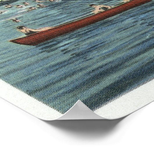 Zwemmen bij Bemus Point Beach en Casino Poster (Hoek)