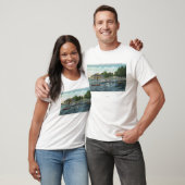 Zwemmen bij Bemus Point Beach en Casino T-shirt (Unisex)