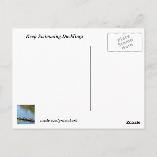 Zwemmen Briefkaart (Achterkant)