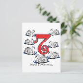 Zwemmen Briefkaart (Staand voorkant)