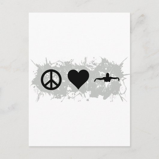 Zwemmen Briefkaart (Voorkant)