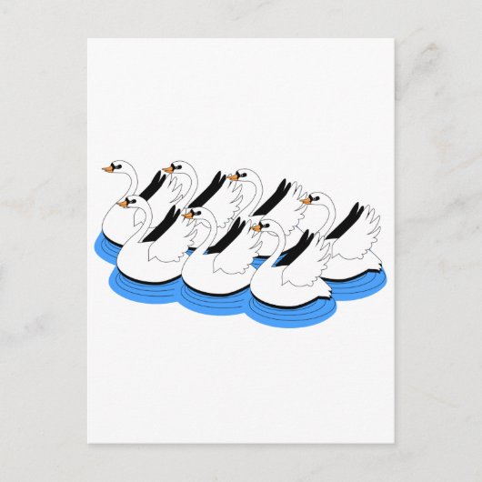 Zwemmen Briefkaart (Voorkant)