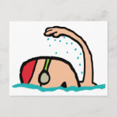 Zwemmen Briefkaart (Voorkant)