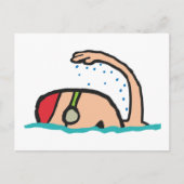 Zwemmen Briefkaart (Voorkant)