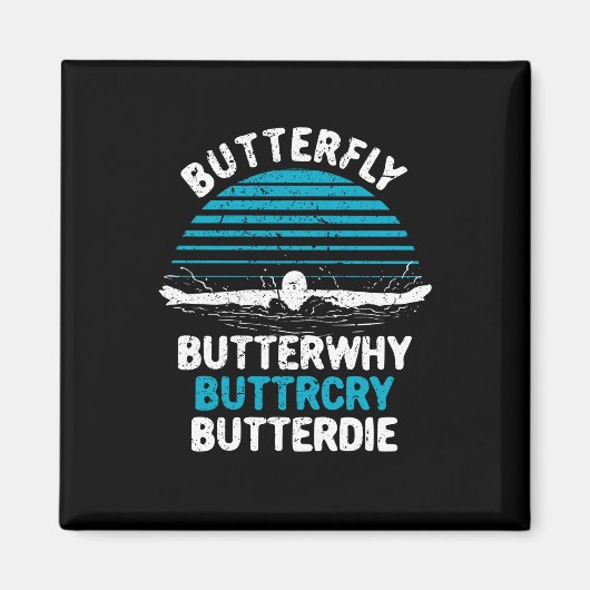 Zwemmen - Butterfly ButterWhy Magneet (Voorkant)