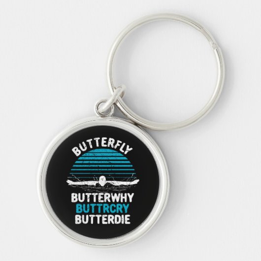 Zwemmen - Butterfly ButterWhy Sleutelhanger (Voorkant)