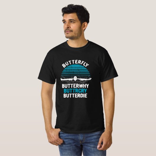 Zwemmen - Butterfly ButterWhy T-shirt (Voorkant volledig)