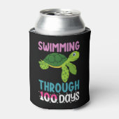 Zwemmen door 100 dagen schoolschildpad blikjeskoeler (Blikje Voorkant)