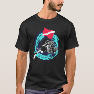 Zwemmen Duikvlag Oceaan Onderwater Duiken T-shirt