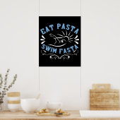 Zwemmen - Eat Pasta Swim Fasta Poster (Keuken)