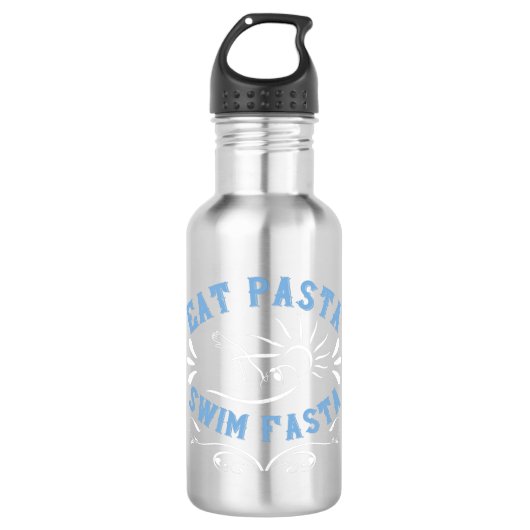Zwemmen - Eat Pasta Swim Fasta Waterfles (Voorkant)