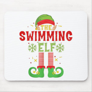 Zwemmen Elf Familie Matching Group Kerstparty Muismat