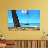 Zwemmen en bomen op de zand canvas afdruk (Insitu (Woonkamer))