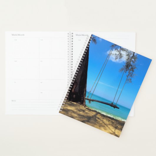 Zwemmen en bomen op de zand planner (Display)