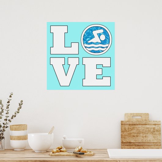 Zwemmen en duiken poster (Keuken)