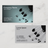 Zwemmen en ringbandjes - Bleek blauw met spotlicht Visitekaartje (Voorkant / Achterkant)