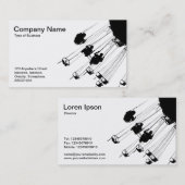 Zwemmen en ringzegens - wit (eierschaal) visitekaartje (Voorkant / Achterkant)