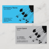 Zwemmen en ronden - Sky Blue Visitekaartje (Voorkant / Achterkant)