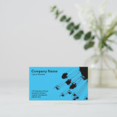 Zwemmen en ronden - Sky Blue Visitekaartje (Staand voorkant)
