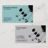 Zwemmen en Roundabouts - lichtblauw groen Visitekaartje (Voorkant / Achterkant)