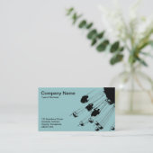 Zwemmen en Roundabouts - lichtblauw groen Visitekaartje (Staand voorkant)