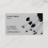 Zwemmen en Roundabouts - lichtblauw groen Visitekaartje (Achterkant)