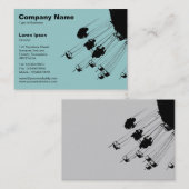 Zwemmen en Roundabouts v2 - Light Blue Green Visitekaartje (Voorkant / Achterkant)