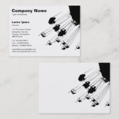 Zwemmen en Roundabouts v2 - Wit (Eggshell) Visitekaartje (Voorkant / Achterkant)