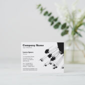 Zwemmen en Roundabouts v2 - Wit (Eggshell) Visitekaartje (Staand voorkant)