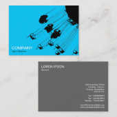 Zwemmen en Roundabouts v3 - Sky Blue Visitekaartje (Voorkant / Achterkant)