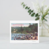 Zwemmen en vangen op de Russische rivier Briefkaart (Staand voorkant)