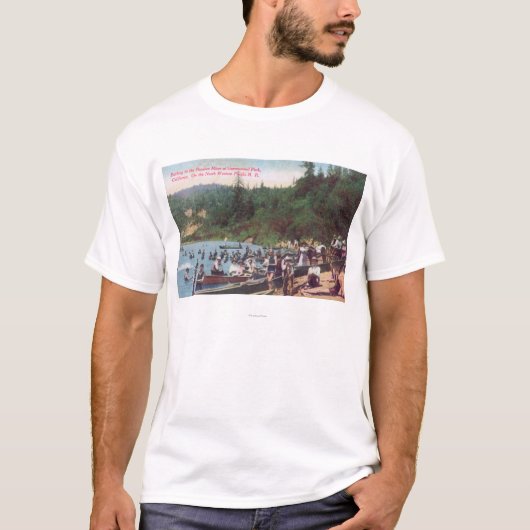 Zwemmen en vangen op de Russische rivier T-shirt (Voorkant)