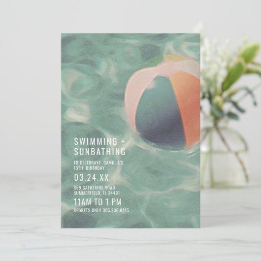 Zwemmen en zwemmen kaart (Staand voorkant)