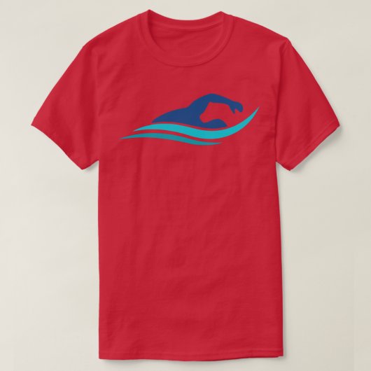 Zwemmen en zwemmen t-shirt (Design voorkant)