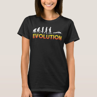Zwemmen Evolutiekaart Zwemliefhebber zwemmen T-shirt