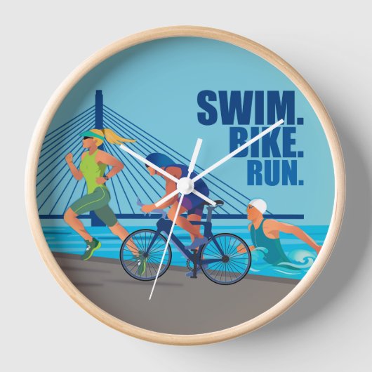 ZWEMMEN. FIETS. RENNEN. TRIATLON Tijdwaarnemer (Voorkant)