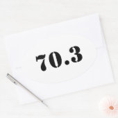 Zwemmen, fietsen, rennen - triatlon 70.3 ovale sticker (Envelop)