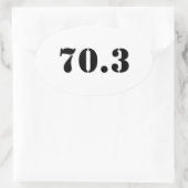 Zwemmen, fietsen, rennen - triatlon 70.3 ovale sticker (Tas)