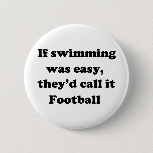 Zwemmen Football Ronde Button 5,7 Cm (Voorkant)