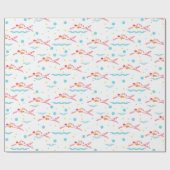 Zwemmen geeft mij een enorm tevredenstellingspatro cadeaupapier (Vlak)