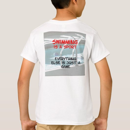 Zwemmen - geen spel Kinder T-Shirt (Achterkant)