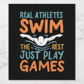 Zwemmen Gezegde Wijn Etiket (Enkel label)