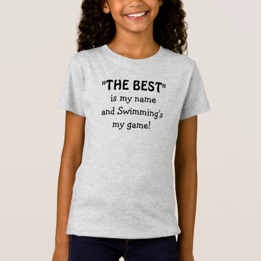 Zwemmen Grappig Sportief Citaat T-shirt (Voorkant)