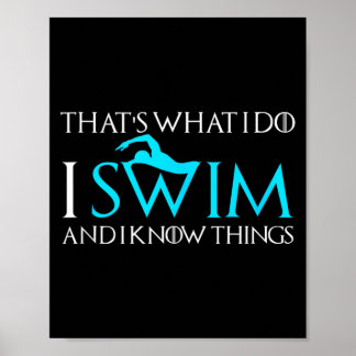 Zwemmen Grappige Sport Citaat Zwemmers Cadeau Poster