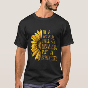 Zwemmen Grappige Zonnebloem Shirten Zwembus SH T-shirt