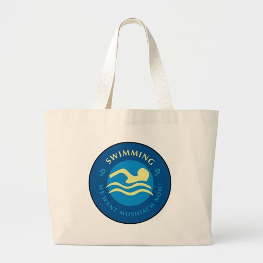 Zwemmen Grote Tote Bag (Voorkant)